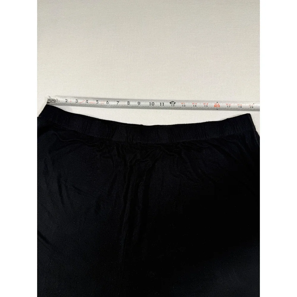 Skims Women Black Rayon Blend Elastic Waist Lounge Pajama Shorts 3XL